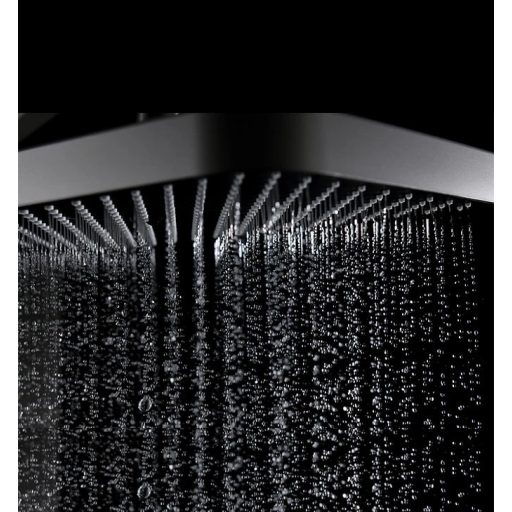 COPEN rozsdamentes acél (S/S 304) szögletes fejzuhany, 330x220 mm, króm/fekete