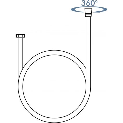 COPEN csavarodásmentes fém zuhanycső 1800 mm, króm