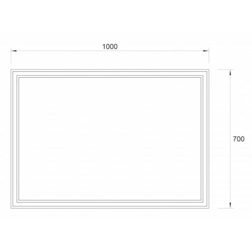 COPEN LED fürdőszobai tükör érintőkapcsolóval – 100x70 cm