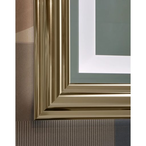 COPEN Arany keretes LED fürdőszobai tükör – 100x76 cm