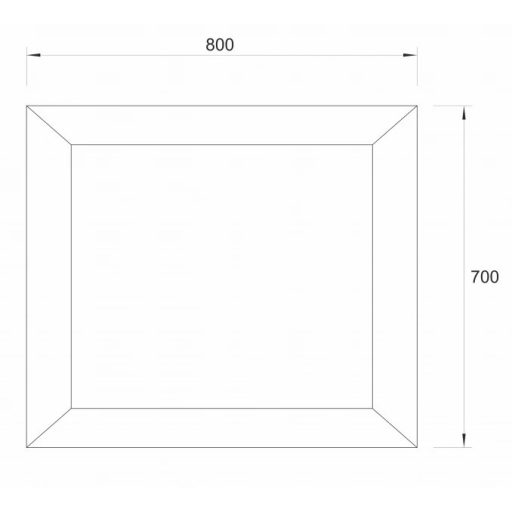 COPEN Modern LED-es fürdőszobai tükör érintőkapcsolóval – 80x70 cm