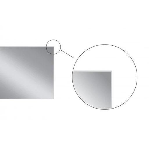 COPEN Ezüst alumínium keretes fürdőszobai tükör – 120x70 cm