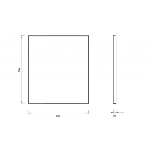 COPEN LED fürdőszobai tükör érintőkapcsolóval – 60x80 cm