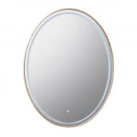   COPEN Ovális LED fürdőszobai tükör arany kerettel – 60x80 cm