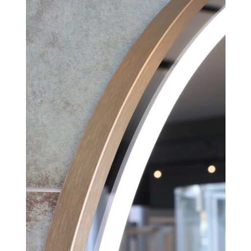 COPEN Ovális LED fürdőszobai tükör arany kerettel – 60x80 cm