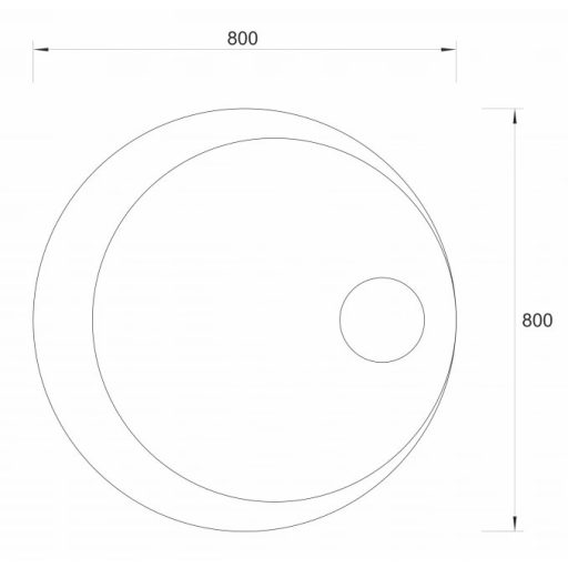 COPEN Kerek LED fürdőszobai tükör beépített nagyítóval – 80 cm