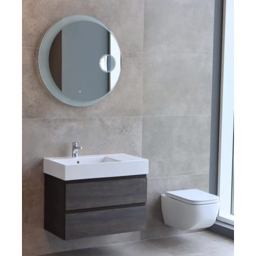 COPEN Kerek LED fürdőszobai tükör beépített nagyítóval – 80 cm