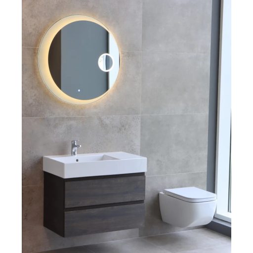 COPEN Kerek LED fürdőszobai tükör beépített nagyítóval – 80 cm