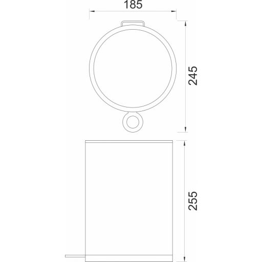 COPEN Pedálos szemetes 3 L, softclose fedéllel