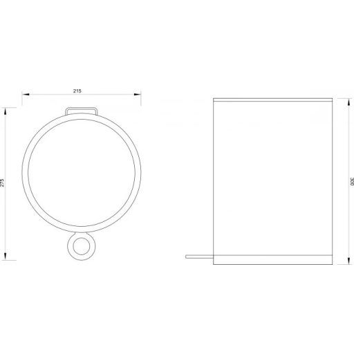  COPEN Pedálos szemetes 6 L, softclose fedéllel