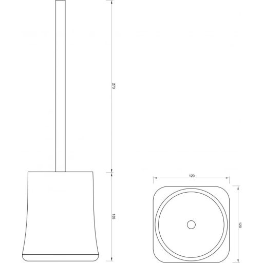 COPEN WC kefe 120x120x405 mm matt fekete