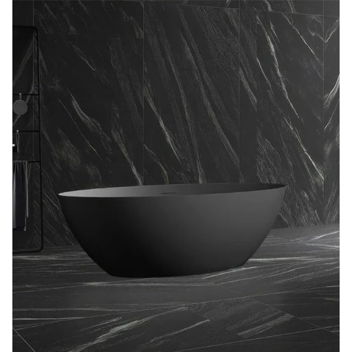 Copen Rita szabadon álló akril kád – 1700x800x580 mm, matt fekete