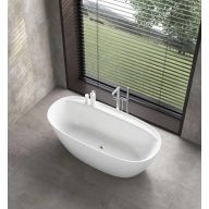   COPEN Lauren 170 cm Szabadon Álló Kád – Fényes Fehér – Nedvességálló