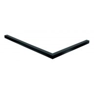   COPEN aszimmetrikus SMC zuhanytálca keret 120x80x5 cm, matt fekete