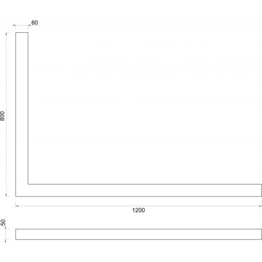 COPEN aszimmetrikus SMC zuhanytálca keret 120x80x5 cm, fehér