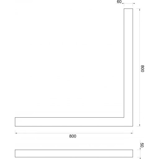 COPEN szögletes SMC zuhanytálca keret 80x80x5 cm, fehér