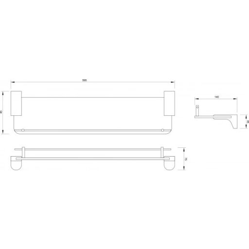 COPEN FUEGO Üvegpolc 