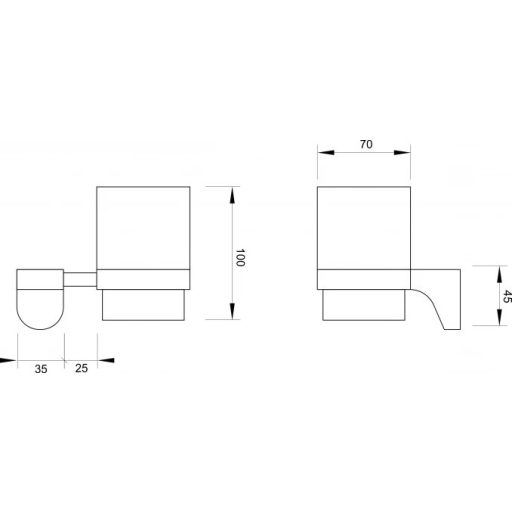 COPEN FUEGO Pohártartó fehér kerámiam króm konzol