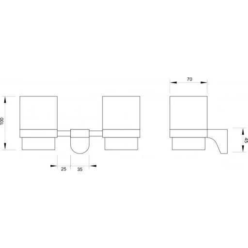 COPEN FUEGO Dupla pohártartó kerámia