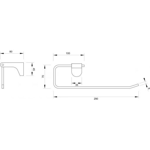 COPEN FUEGO 290 x 70 x 80 mm konyhai papírtörlőtartó – Króm