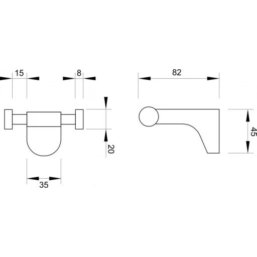 COPEN FUEGO Fürdőszobai akasztó, króm