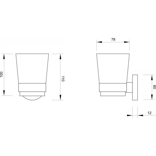 COPEN TORO Pohártartó  fehér kerámia