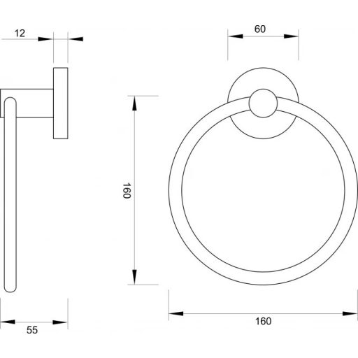COPEN TORO törölközőtartó, króm