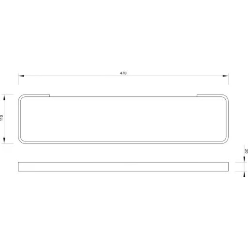 COPEN ELEGANTE Üvegpolc 