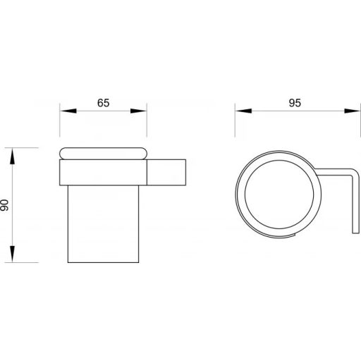 COPEN ELEGANTE Pohártartó fehér üveg