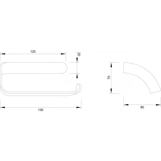COPEN ELEGANTE WC-papír tartó 130x70x80 mm króm