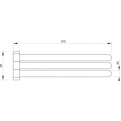 COPEN ELEGANTE Mozgatható törölközőtartó,  króm