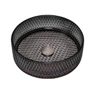   COPEN fekete kerek, pultra ültethető üveg mosdótál, 400x125 mm