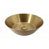   COPEN szálcsiszolt arany kerek, pultra ültethető fém mosdótál, 400x125 mm
