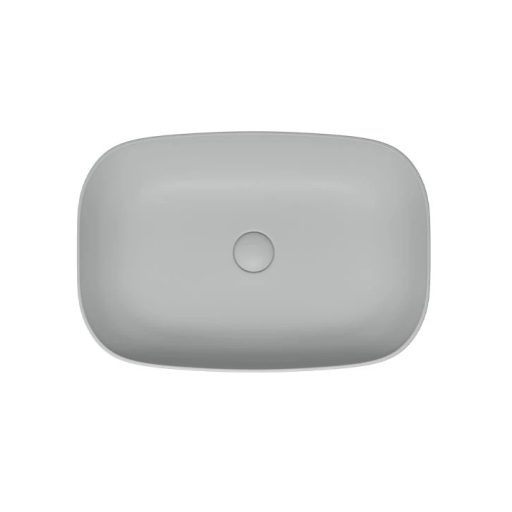 COPEN matt középszürke téglalap alakú, pultra ültethető kerámia mosdótál, 585x380x140 mm
