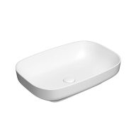   COPEN matt fehér téglalap alakú, pultra ültethető kerámia mosdótál, 585x380x140 mm