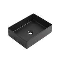   COPEN matt fekete téglalap alakú, pultra ültethető kerámia mosdótál, 470x360x130 mm