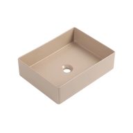   COPEN matt khaki téglalap alakú, pultra ültethető kerámia mosdótál, 470x360x130 mm