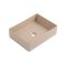 COPEN matt khaki téglalap alakú, pultra ültethető kerámia mosdótál, 470x360x130 mm