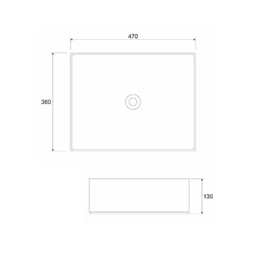 COPEN matt khaki téglalap alakú, pultra ültethető kerámia mosdótál, 470x360x130 mm