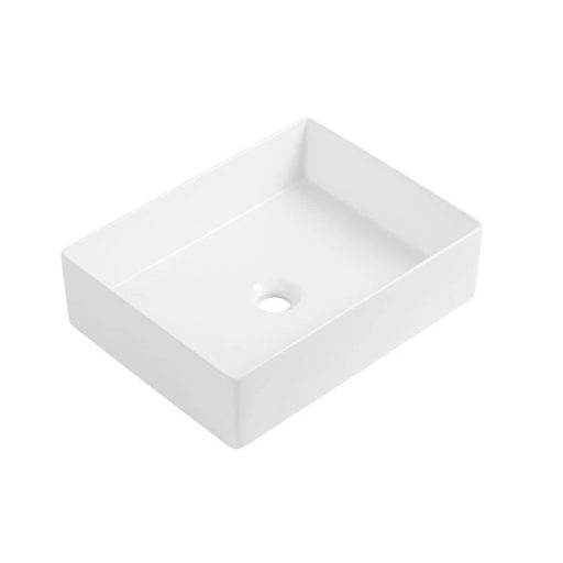 COPEN fényes fehér téglalap alakú, pultra ültethető mosdótál, 470x360x130 mm