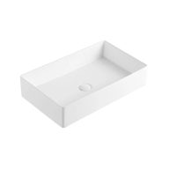   COPEN fényes fehér lekerekített téglalap alakú, pultra ültethető kerámia mosdótál, 600x360x130 mm
