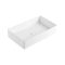 COPEN fényes fehér lekerekített téglalap alakú, pultra ültethető kerámia mosdótál, 600x360x130 mm