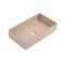 COPEN matt khaki téglalap alakú, pultra ültethető kerámia mosdótál, 600x360x130 mm