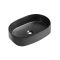 COPEN matt fekete ovális, pultra ültethető kerámia mosdótál, 560x390x140 mm
