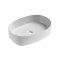 COPEN matt középszürke ovális, pultra ültethető kerámia mosdótál, 560x390x140 mm
