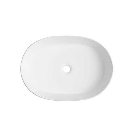 COPEN matt fehér ovális, pultra ültethető kerámia mosdótál, 560x390x140 mm