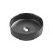 COPEN matt fekete kerek, pultra ültethető kerámia mosdótál, 410x410x120 mm