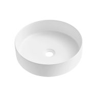   COPEN matt fehér kerek, pultra ültethető kerámia mosdótál, 410x410x120 mm