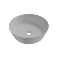   COPEN matt középszürke kerek, pultra ültethető kerámia mosdótál, 430x430x130 mm