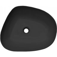   COPEN matt fekete aszimmetrikus pultra helyzhető dizájn mosdótál, 580x470x140 mm